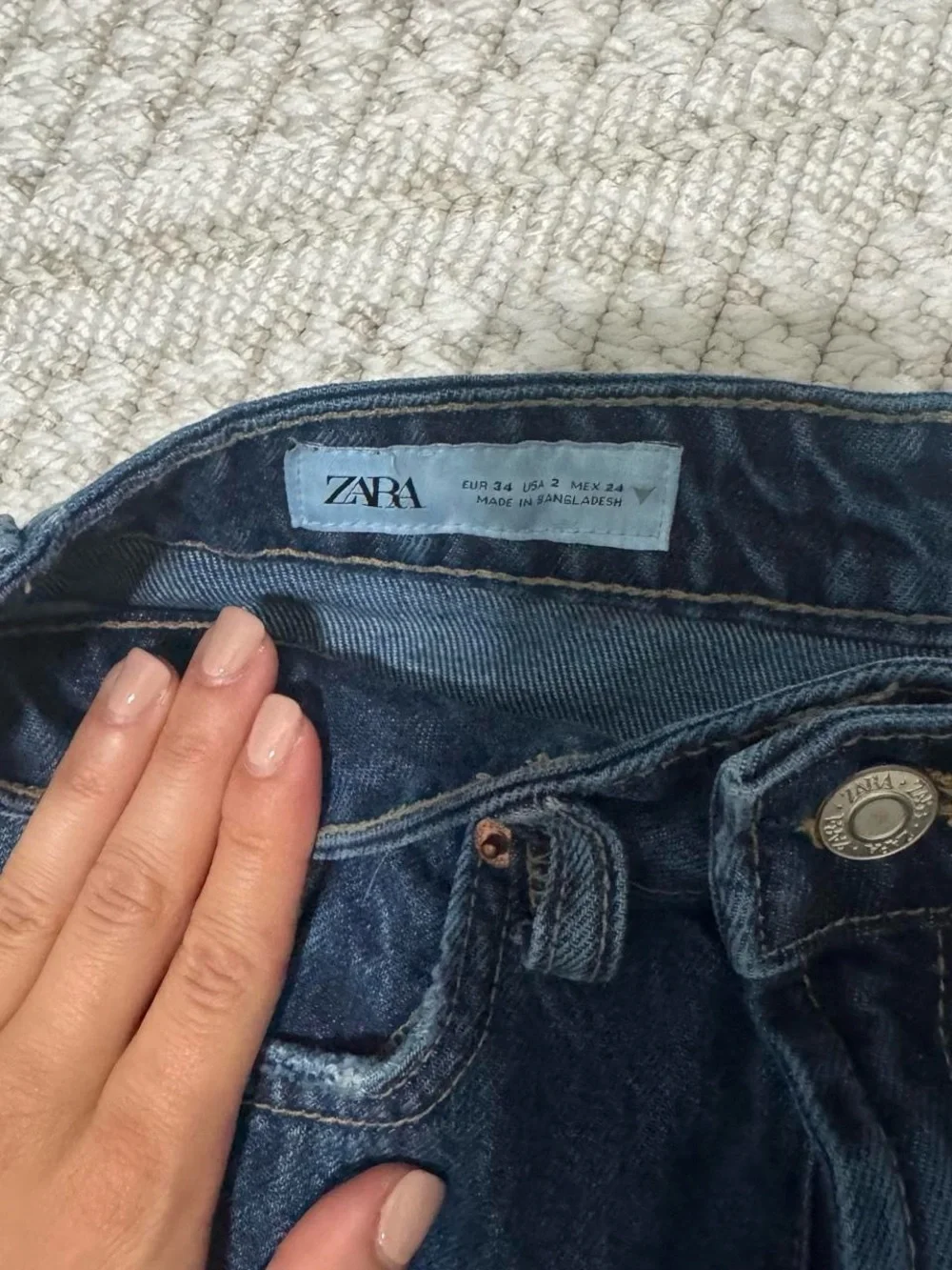 Zara Dark Blue Denim Women's Shorts